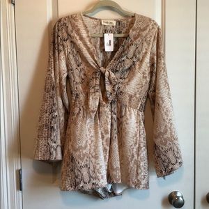 NWT snake print romper